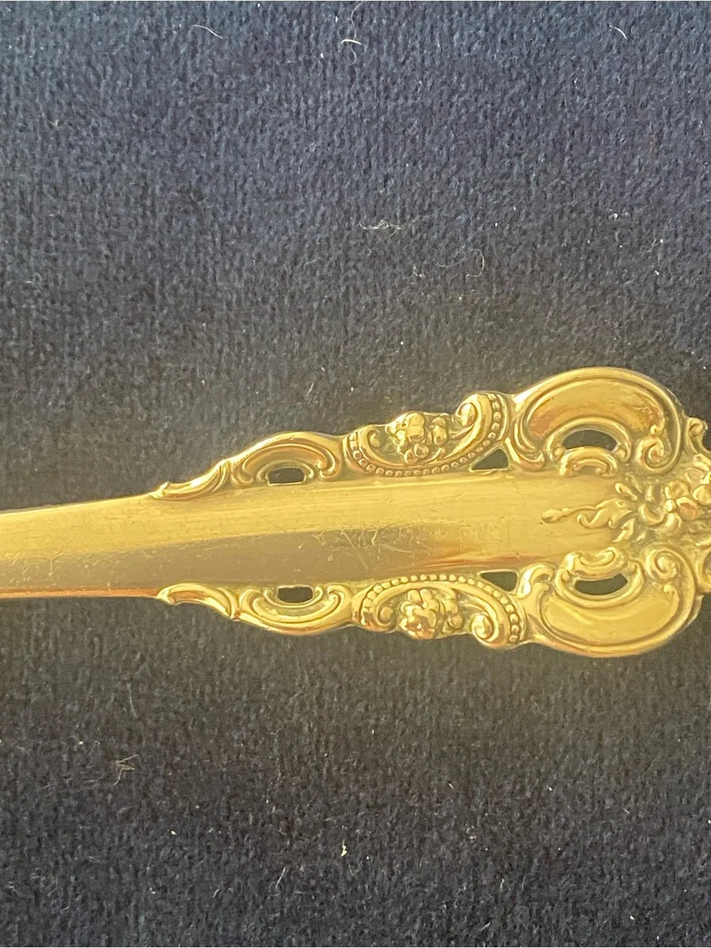 Vintage Grande Baroque tomato server spoon 8 1/4 inches